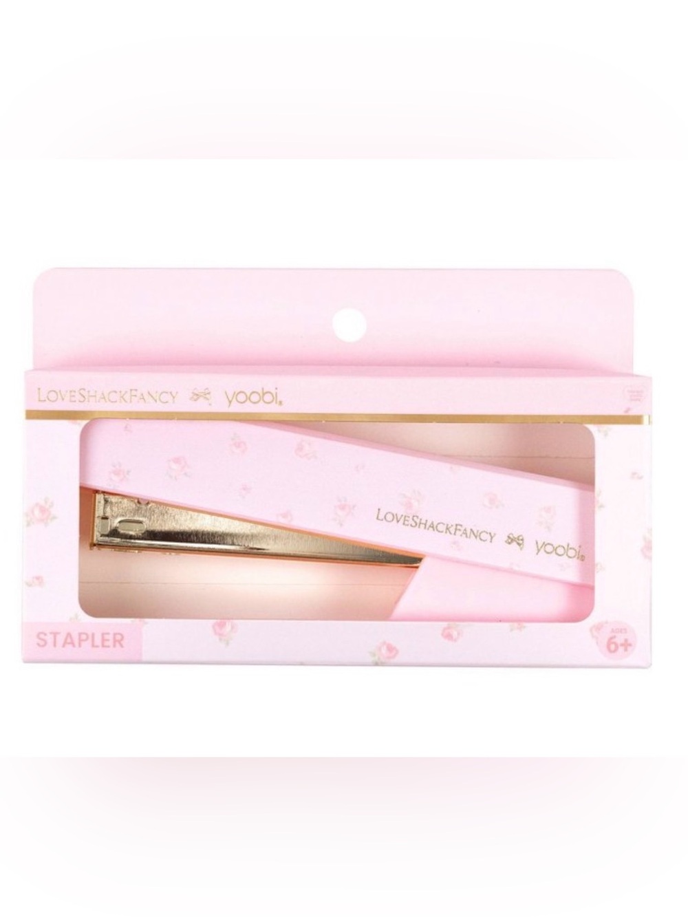 LoveShackFancy Yoobi Stapler Pink with Gold accents New in Box